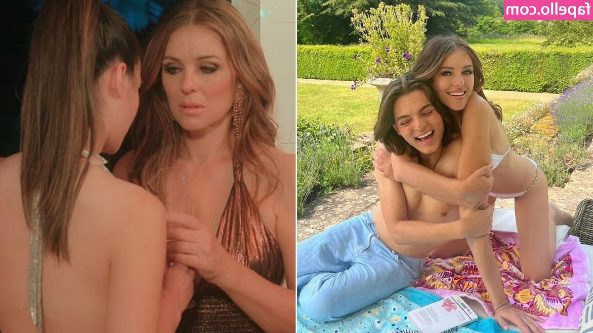 Liz Hurley [ liz-hurley ] - That awkward moment of trying to take booty shots   enjoy a behind