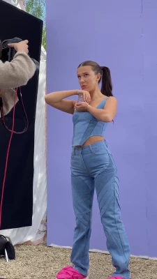 Millie Bobby Brown [ millie-bobby-brown-1 ] - I could hear my neighbour talking all through my 2 hours of filming