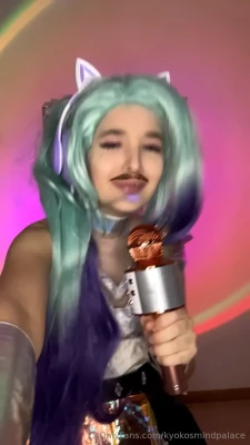 kyokocosplays - my tits so fuckin ginormous here  my hold hand only covers my nipples